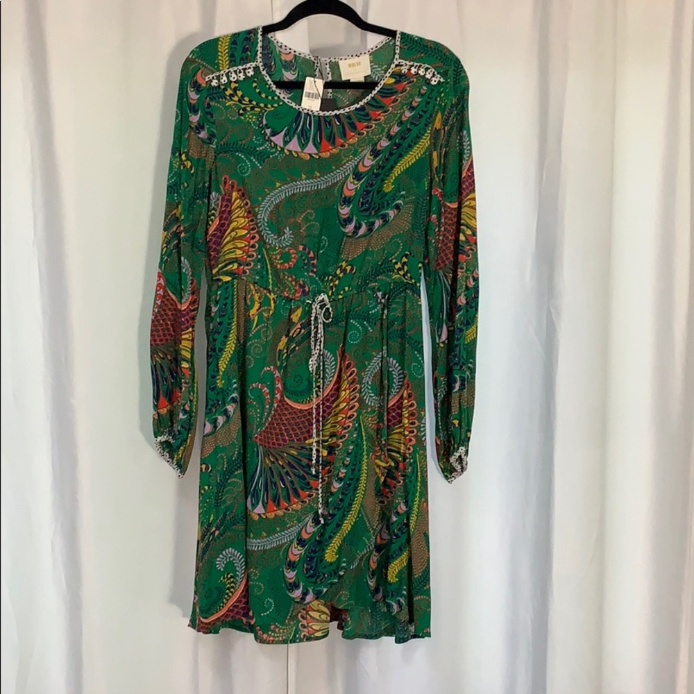 Brand New Maeve Green patterned Dress - Sz 10